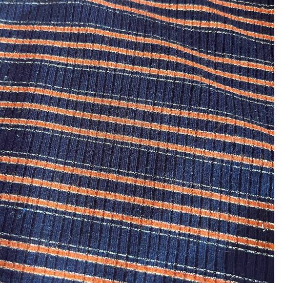 3/$27 Loft Mock Neck Striped Midi Dress in Multicolor, Long Sleeves, Medium - Picture 8 of 11